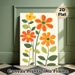 Retro Floral Painting Poster, Vibrant Minimalist Graphic Flower Poster, Cheerful Warm-toned Design, Ideal For Living Room, Bedroom And Office_maomaolike.com