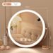 LED Makeup Mirror, 360° Rotatable Touch Control Vanity Mirror, 3 Colors Dimmable Light With Memory Function, HD Fill Light Mirror For Dresser Bedroom_maomaolike.com