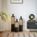 Floor Metal Vases Decorated White Metal Vases Set Of 3 Gorgeous Home Decoration Large Glazed Metal Vases 20.8in/24.8in/28.7in Height_maomaolike.com