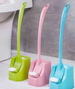 Super Easy To Use Cleaning Household Long Handle Plastic No Dead Angle Toilet Brush Set_maomaolike.com