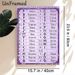 Russian Alphabet & Runes Chart Painting Poster, Elegant Purple Framed Typographic Poster, Practical Reference For Learning Runes And Russian Letters_maomaolike.com