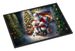 Bichon Frise And Santa Claus Doormat Front Door Mat Indoor Outdoor Rugs For Entryway, Non Slip Washable Low Pile, 24H X 36W_maomaolike.com