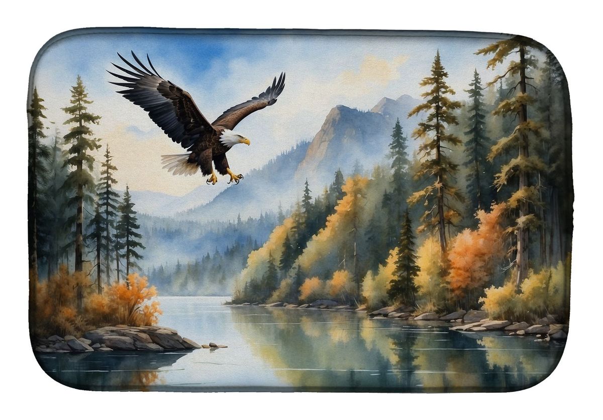 Eagle In Flight Dish Drying Mat Absorbent Dish Drying Mat Pad For Kitchen Counter Dish Drainer Mat For Countertop, 14 X 21", Multicolor_maomaolike.com