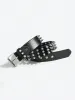 1pc Women's Cool Punk Style Rivets Decorated Heavy Metal Dark Belt_maomaolike.com