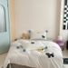 Wholesale INS Girl Heart Cartoon Polka Dot Black Cat Towel Embroidered Washed Four-Piece All 4-Piece Set Pure Cotton Bedding_maomaolike.com