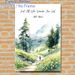 Wanderlust Mountain Trail Painting Poster, Soft Watercolor Scenic Path With Wildflowers And Hiker Poster, Inspirational "Not All Who Wander Are Lost_maomaolike.com