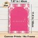 Mehndi Night Themed Painting Poster, Elegant Pink Damask Bordered Poster, Warm Welcome Decor Perfect For Traditional Mehndi Night Gatherings_maomaolike.com