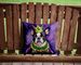 Boston Terrier King Of Mardi Gras Throw Pillow Machine Washable, Indoor Outdoor Decorative Pillow For Couch, Bed Or Patio, 14Hx14W_maomaolike.com
