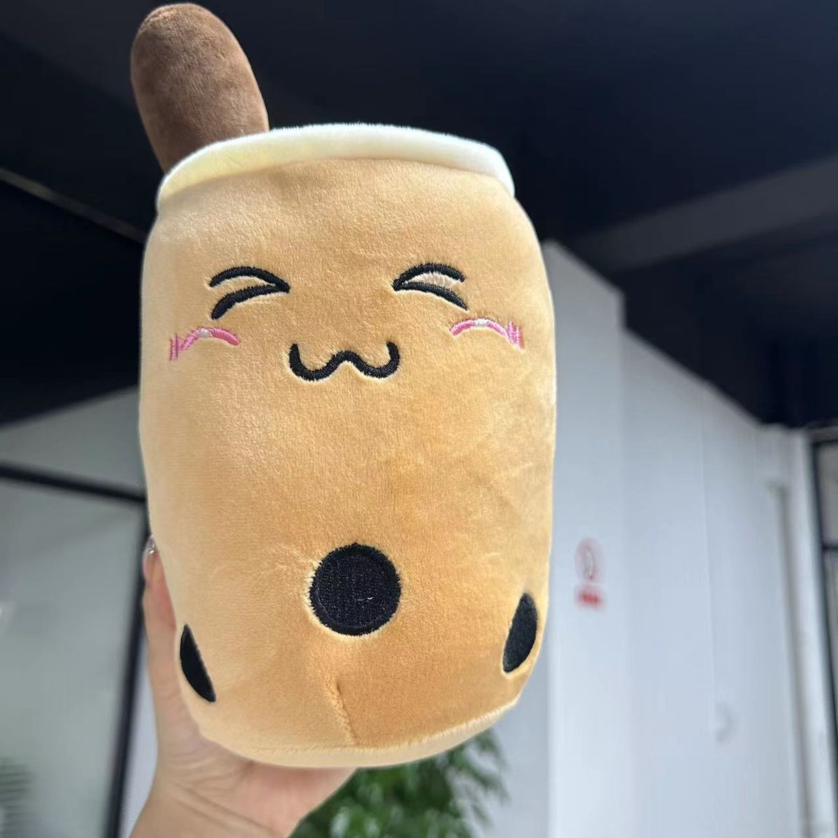 1Pcs Simulation Cup Pillow Plush Toy Small Pearl Milk Tea Cute Funny Doll Creative Decoration_maomaolike.com
