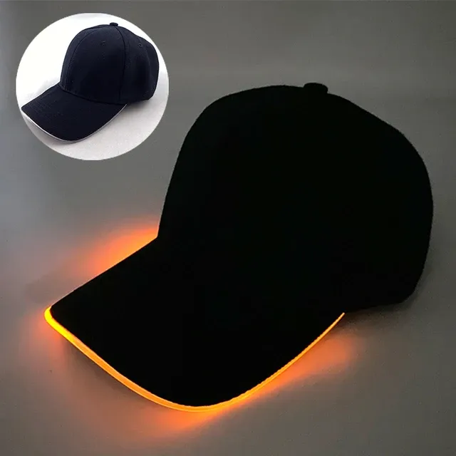 Hot Sale Fashion LED Luminous Adjustable Flash Fiber Optic Baseball Cap Hat for Travel Night Running Music Supplies_maomaolike.com