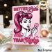 Retro Pin-up Girl Painting Poster, Vibrant Pink Pop Art Style Poster, Witty Slogan Design, Chic Decorative Piece For Bedroom, Vanity Area_maomaolike.com