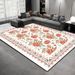 Living Room Rug Large Size Gorgeous Gold Frame Design Bedroom Rug Plush Thickened Machine Washable Thickened Underlay Interior Decorative Rug_maomaolike.com