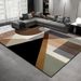 Living Room Rug Large Size Gorgeous Gold Frame Design Bedroom Rug Plush Thickened Machine Washable Thickened Underlay Interior Decorative Rug_maomaolike.com