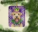 Wheaten Terrier King Of Mardi Gras Porcelain Ornament Christmas Tree Hanging Decorations For Home Christmas Holiday, Rectangle, Gift, Multicolor_maomaolike.com
