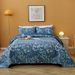 100% Cotton Floral Printed Bedding Quilt Sets, Vintage Lightweight Coverlet Ultra Soft Bedspread Set With Pillow Shams_maomaolike.com