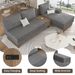 114" L-shaped Sofa Sectional Sofa With Two USB Ports And Two Power Sockets, A Storage Drawer And A Reversible Chaise Lounge For Living Room_maomaolike.com