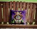 Saint Bernard King Of Mardi Gras Throw Pillow Machine Washable, Indoor Outdoor Decorative Pillow For Couch, Bed Or Patio, 14Hx14W_maomaolike.com