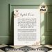 Ayatul Kursi Painting Poster, Elegant Minimalist Islamic Scripture Poster, Bilingual Quranic Verse With Soft Dried Floral Details, Suitable For Prayer_maomaolike.com
