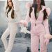 Women's Outdoor Fashion Ski Suit Jacket Hoodie Outdoor Sports Jumpsuit Zipper Ski Suit_maomaolike.com