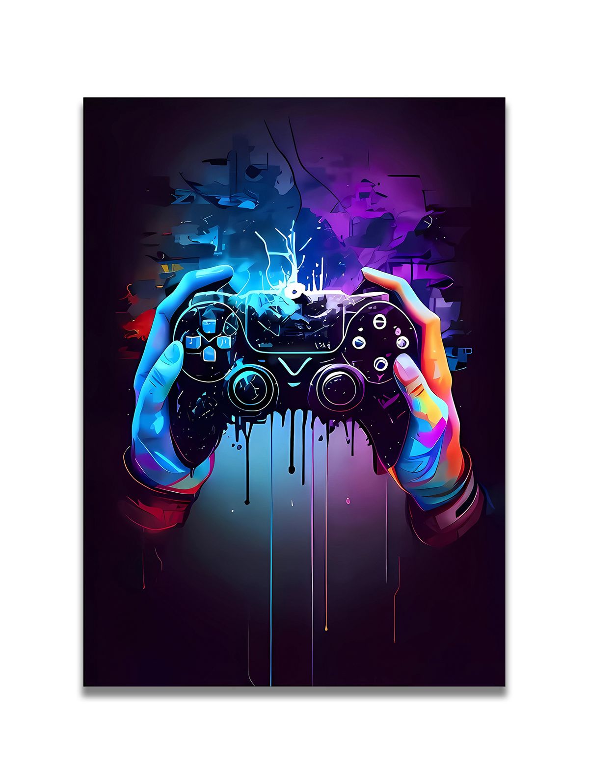 A Cyberpunk And Neon-inspired Aesthetic Game World, Dedication And Passion, Gaming Controller._maomaolike.com