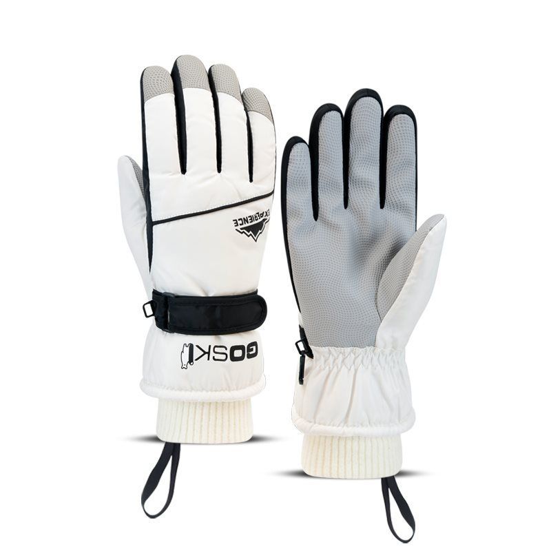 Outdoor ski gloves for men winter fleece thickened touch screen windproof and waterproof riding warm cotton gloves for women_maomaolike.com