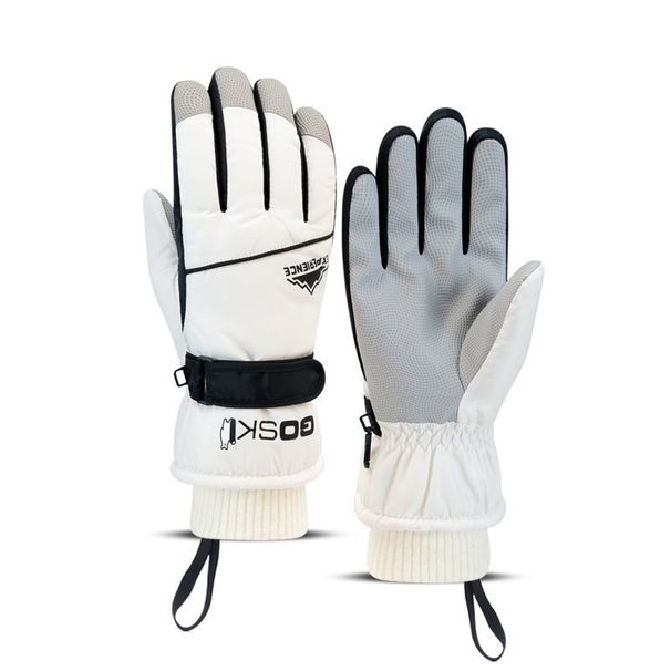 Outdoor ski gloves for men winter fleece thickened touch screen windproof and waterproof riding warm cotton gloves for women_maomaolike.com