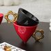 Light Luxury Creative Fulcrum Conical Triangle Coffee Cup High Value Ceramic Electroplating Afternoon Tea Cup Personality Cup_maomaolike.com