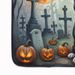 Boston Terrier Spooky Halloween Memory Foam Kitchen Mat Machine Washable Anti-Fatigue Mat Cushion Comfort Bath Mat Or Kitchen Rug_maomaolike.com