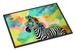 Hippie Animal Zebra Doormat Front Door Mat Indoor Outdoor Rugs For Entryway, Non Slip Washable Low Pile, 24H X 36W_maomaolike.com