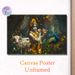 Lord Krishna Themed Painting Poster, Richly Detailed Tropical Jungle Scene Poster, Elegant Devotional Artwork Ideal For Home And Spiritual Spaces_maomaolike.com