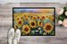 Sunflowers In Watercolor Doormat Front Door Mat Indoor Outdoor Rugs For Entryway, Non Slip Washable Low Pile, 24H X 36W_maomaolike.com