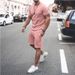 Men's short-sleeved shorts two-piece sports and leisure suit_maomaolike.com