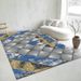Living Room Rug Large Size Gorgeous Gold Frame Design Bedroom Rug Plush Thickened Machine Washable Thickened Underlay Interior Decorative Rug_maomaolike.com