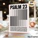 Psalm 23 Piano Key Themed Painting Poster, Minimalist Black & White Typographic Poster, Inspirational Religious Verse Design Ideal For Home, Music_maomaolike.com
