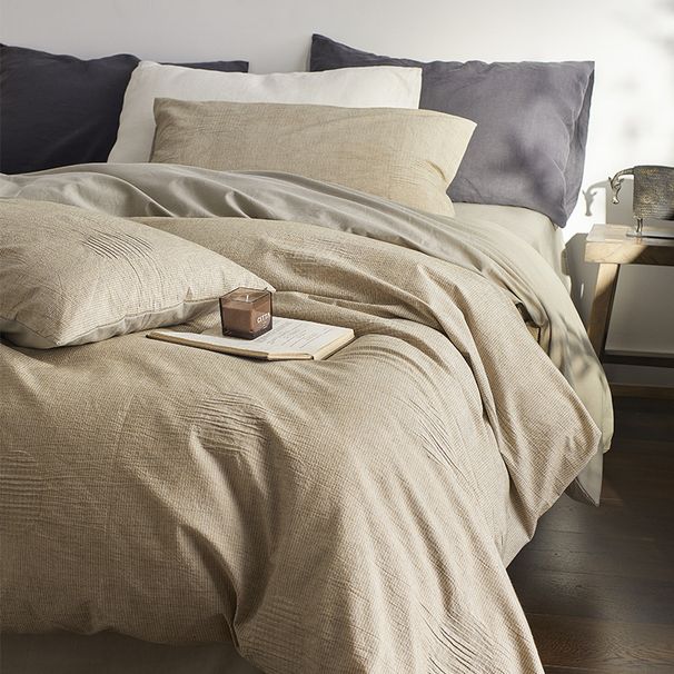 Wholesale Japanese Style Yarn-Dyed Minimalist Striped Pure Four-Piece All-Cotton Retro Vintage Washed Cotton Solid Color 4-Piece S_maomaolike.com