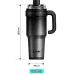 1200ML Ceramic Tumbler Insulated Cup Large Drinkware Stainless Steel Water Bottle Vacuum Flask Straw & Handle Leakproof_maomaolike.com