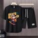 Men's Clothing 2024 Waffle Casual Summer Suit Men's Loose Teen Short sleeved T shirt Shorts Handsome Two piece Suit_maomaolike.com