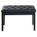 Piano Bench, Duet Piano Chair With Leather Padded Cushion And Wooden Frame, Button Tufted Keyboard Bench, Black_maomaolike.com
