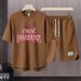 Men's Clothing 2024 Waffle Casual Summer Suit Men's Loose Teen Short sleeved T shirt Shorts Handsome Two piece Suit_maomaolike.com