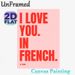 I Love You In French Themed Painting Poster, Vibrant Minimalist Typographic Poster, Bold Red Typography On Soft Pink, Romantic Bilingual Message Ideal_maomaolike.com
