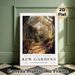Kew Gardens Greenhouse Painting Poster, Warm-toned Vintage Lush Floral Glasshouse Scene Poster, Delivers Tranquil Natural Ambiance, Ideal For Living_maomaolike.com
