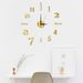 Creative Frameless Mute Wall Clock Simple DIY Living Room Stereoscopic Decorative Clock Luminous Clock Wall Sticker Clock Black Gold Silver_maomaolike.com