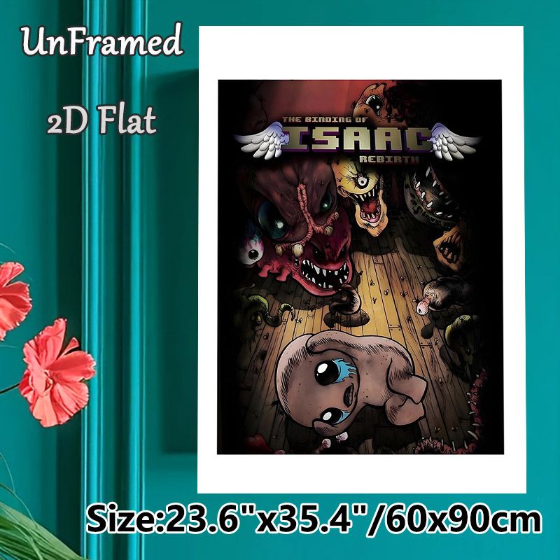 The Binding Of Isaac Rebirth Painting Poster, Dark Gothic Horror Cartoon Poster, Immersive Game-themed Wall Decor Suitable For Game Room, Bedroom_maomaolike.com
