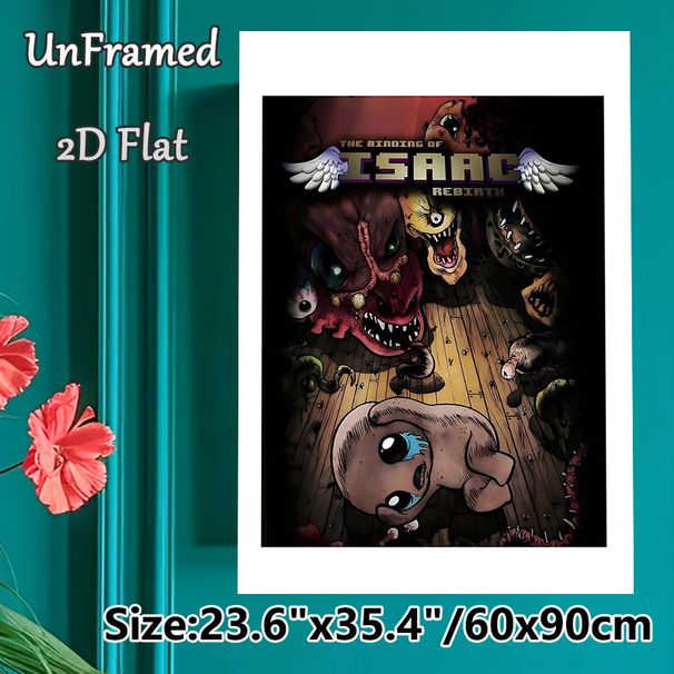 The Binding Of Isaac Rebirth Painting Poster, Dark Gothic Horror Cartoon Poster, Immersive Game-themed Wall Decor Suitable For Game Room, Bedroom_maomaolike.com