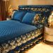 European Style Crystal Velvet Thickened Skirt Single Piece Quilted Warm Coral Fleece Mattress Non-Slip Bed Cover Bedspread Winter_maomaolike.com