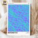 Magnetic Abstract Painting Poster, Vibrant Blue-Purple Swirly Fluid Art Poster, Eye-catching Artistic Decor Ideal For Living Room, Gallery Wall_maomaolike.com
