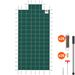 VEVOR Pool Safety Cover Fits 16x32ft Rectangle Inground Safety Pool Cover Green Mesh With 4x8ft Center End Steps Solid Pool Safety Cover For Swimming Pool Winter Safety Cover_maomaolike.com