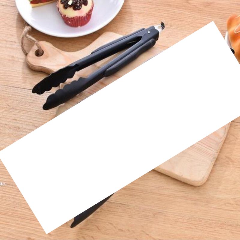 Kitchen stainless steel black food clip barbecue clip multifunctional non-stick clip barbecue clip buffet restaurant steak clip_maomaolike.com