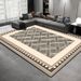 Living Room Rug Large Size Gorgeous Gold Frame Design Bedroom Rug Plush Thickened Machine Washable Thickened Underlay Interior Decorative Rug_maomaolike.com