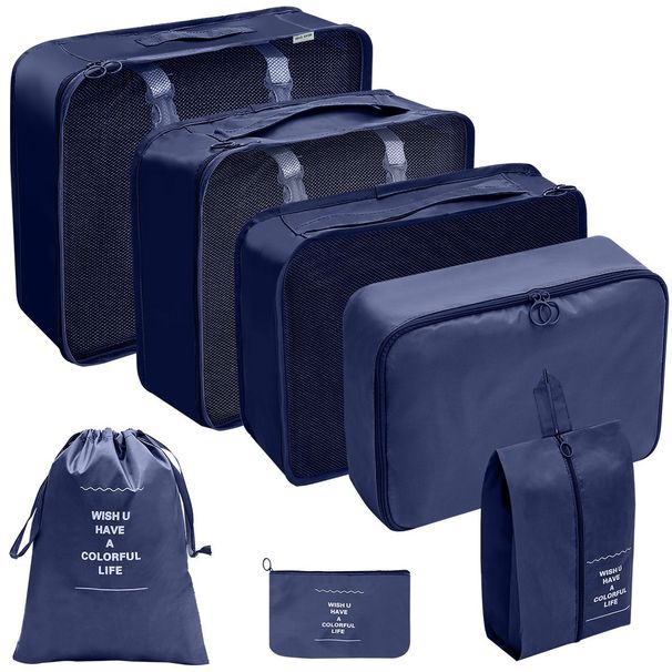 Travel Organizer Set, 7-Piece Travel Kit, Luggage Clothing Sorting & Storage Bags, Storage Cases_maomaolike.com